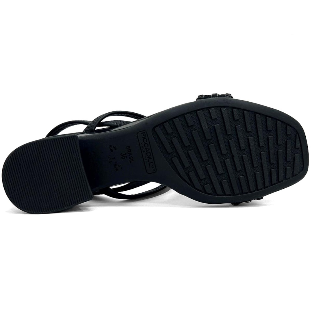 Sandália Piccadilly Conforto Salto Bloco 475017 Preto Sandália Piccadilly Conforto Salto Bloco 475017 Preto