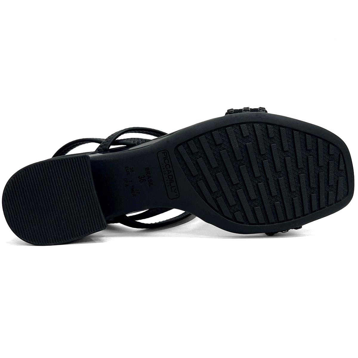 Sandália Piccadilly Conforto Salto Bloco 475017 Preto