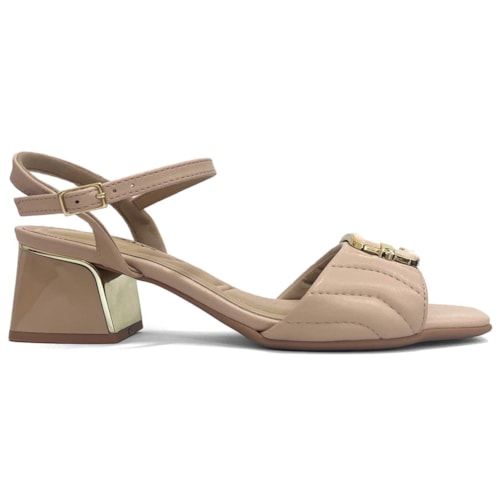 Detalhe - Sandália Piccadilly Conforto Salto Bloco 543086 Rose