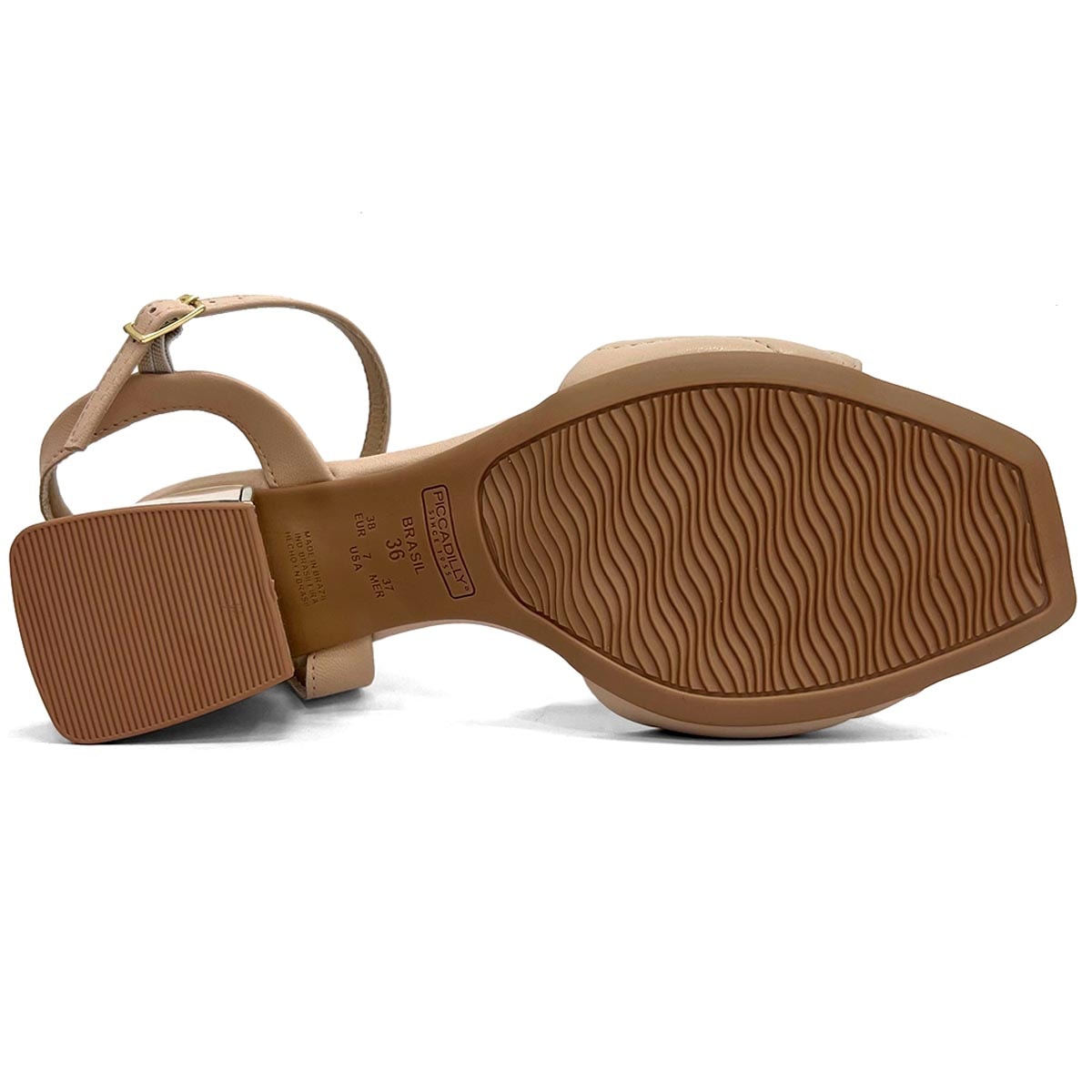 Sandália Piccadilly Conforto Salto Bloco 543086 Rose