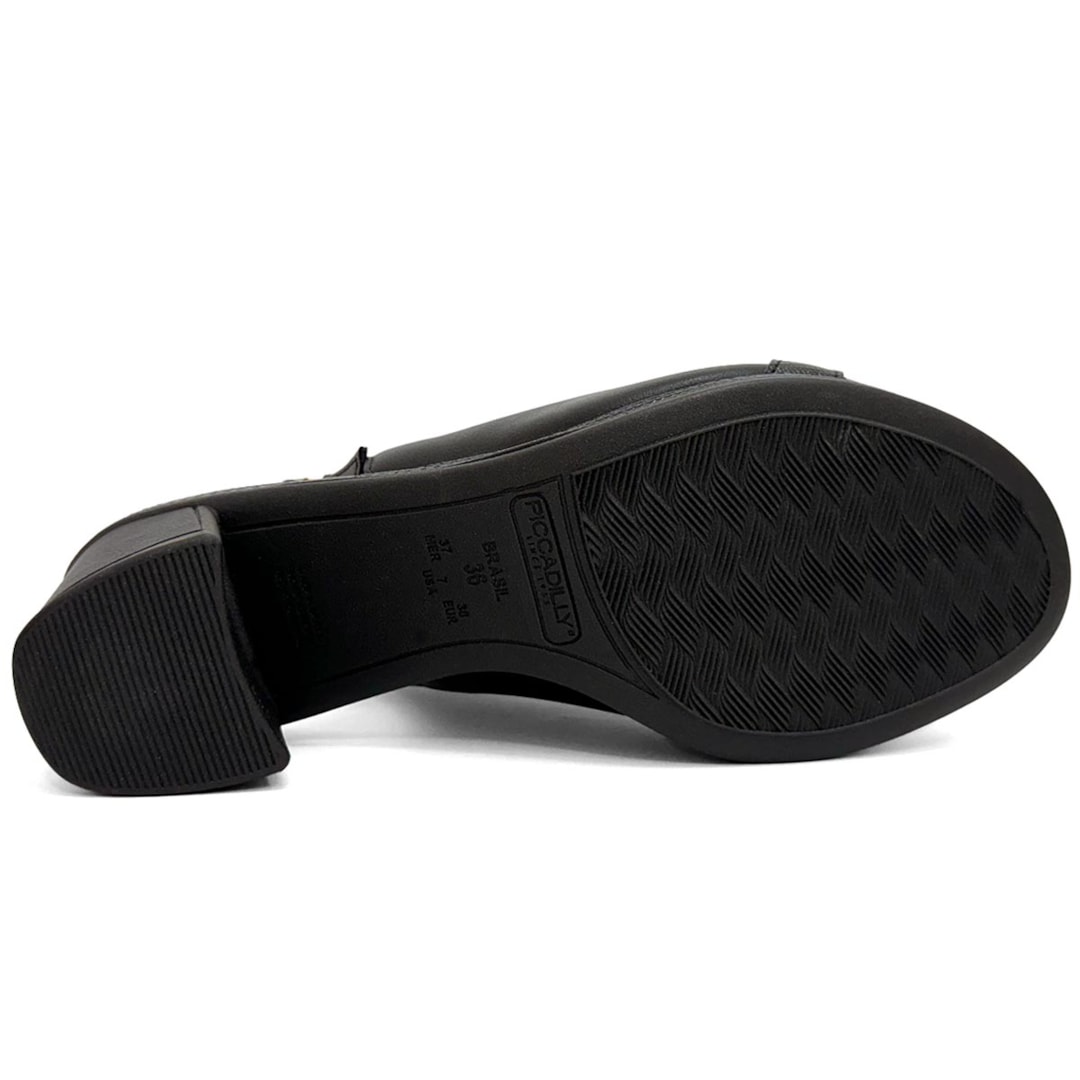 Sandália Piccadilly Conforto Salto Bloco 566058 Preto