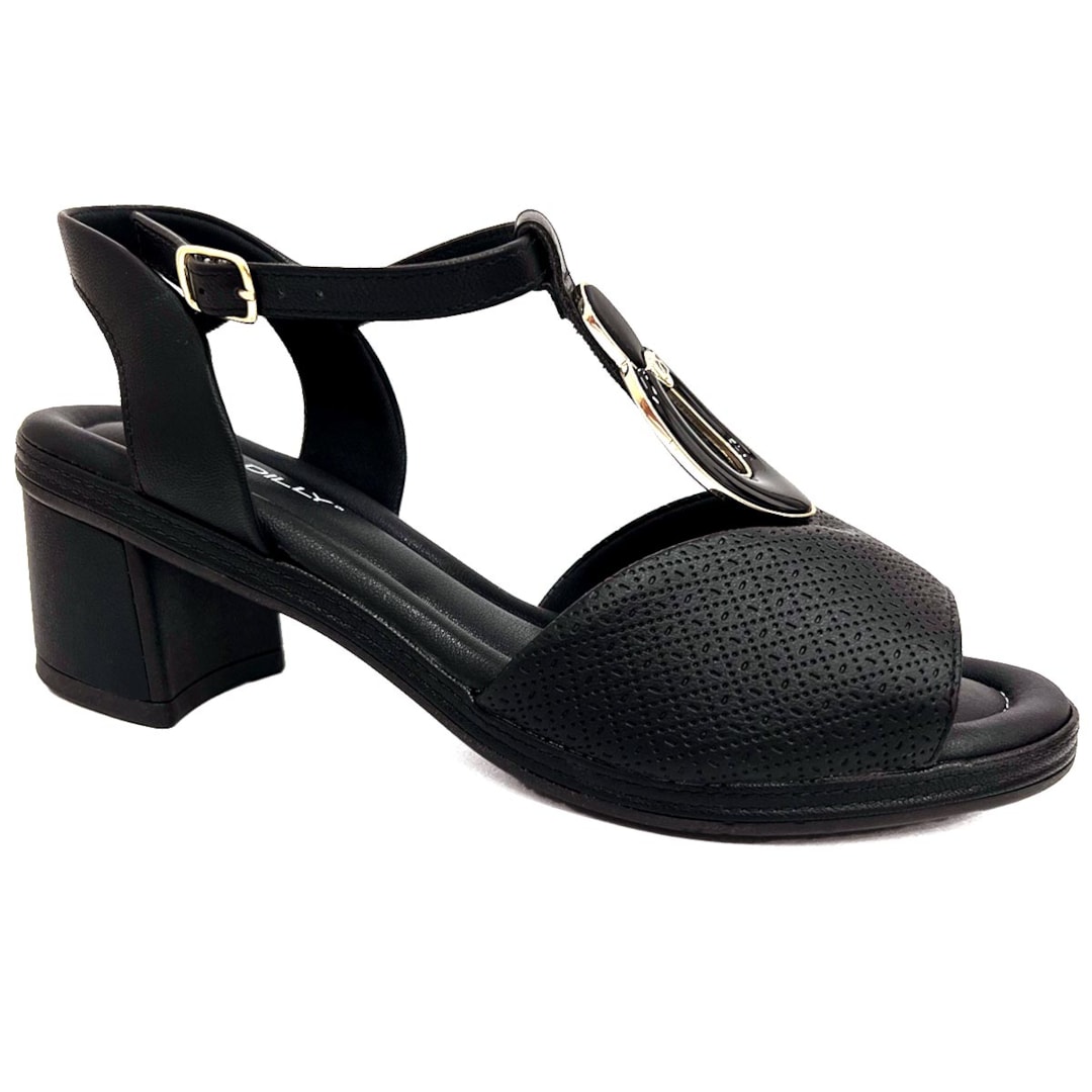Sandália Piccadilly Conforto Salto Bloco 566060 Preto Sandália Piccadilly Conforto Salto Bloco 566060 Preto