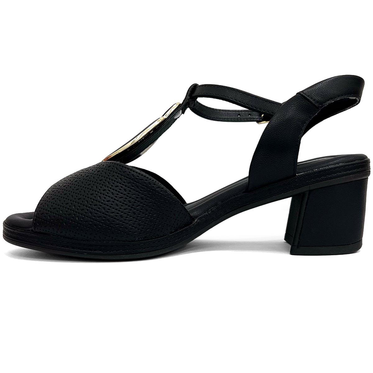 Sandália Piccadilly Conforto Salto Bloco 566060 Preto Sandália Piccadilly Conforto Salto Bloco 566060 Preto