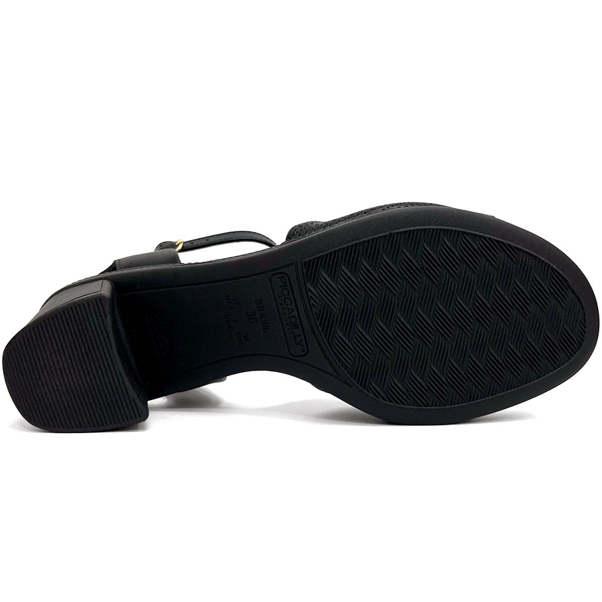 Sandália Piccadilly Conforto Salto Bloco 566060 Preto Sandália Piccadilly Conforto Salto Bloco 566060 Preto