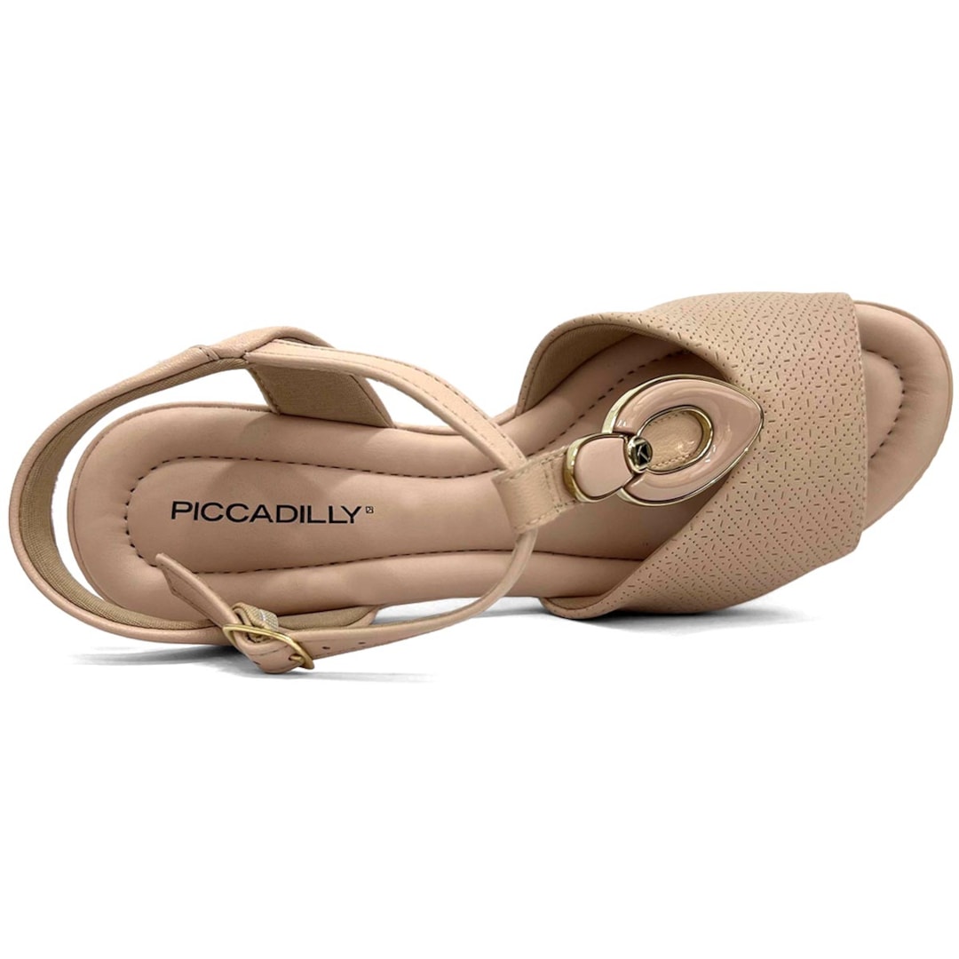 Sandália Piccadilly Conforto Salto Bloco 566060 Rose Sandália Piccadilly Conforto Salto Bloco 566060 Rose
