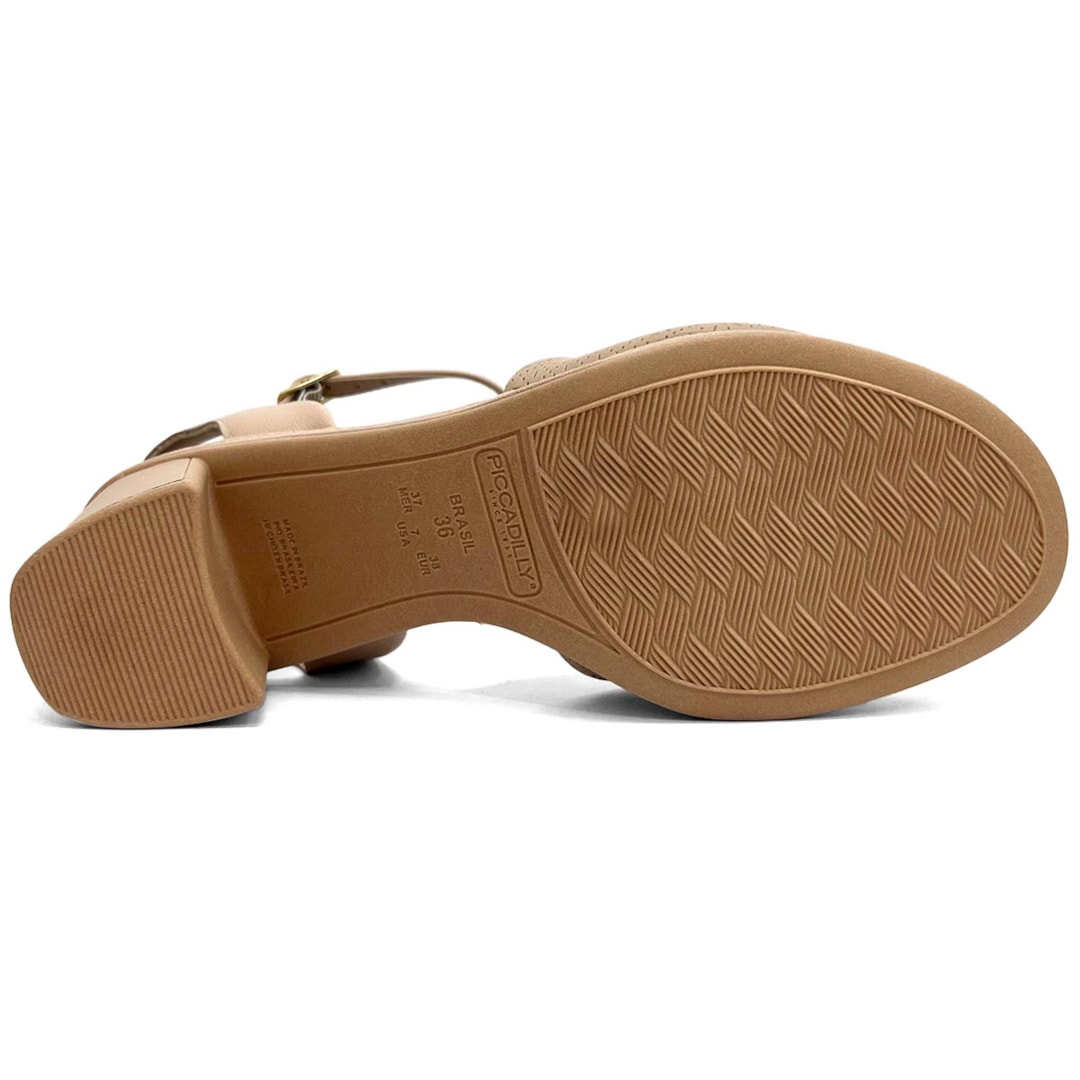 Sandália Piccadilly Conforto Salto Bloco 566060 Rose