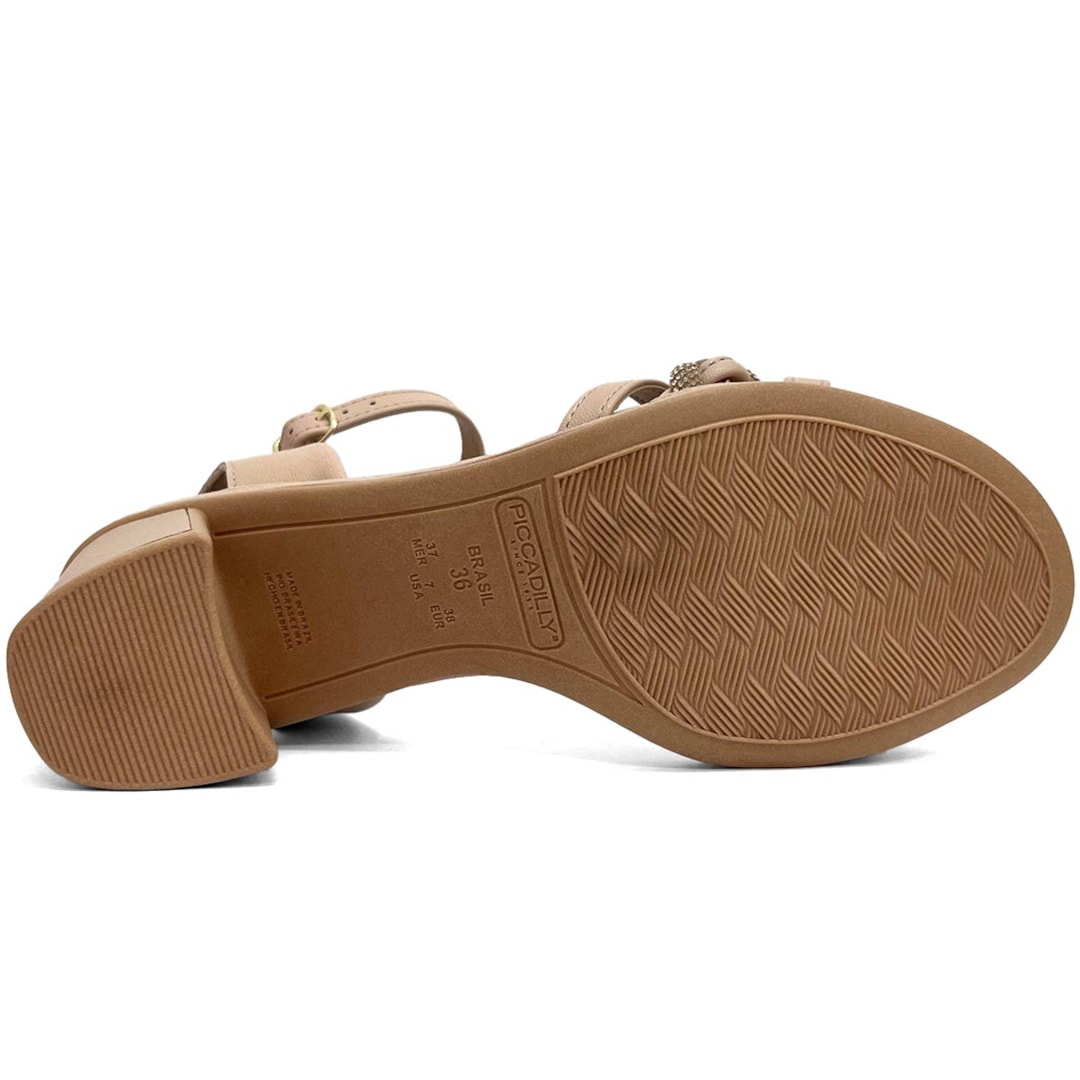Sandália Piccadilly Conforto Salto Bloco 566062 Rose