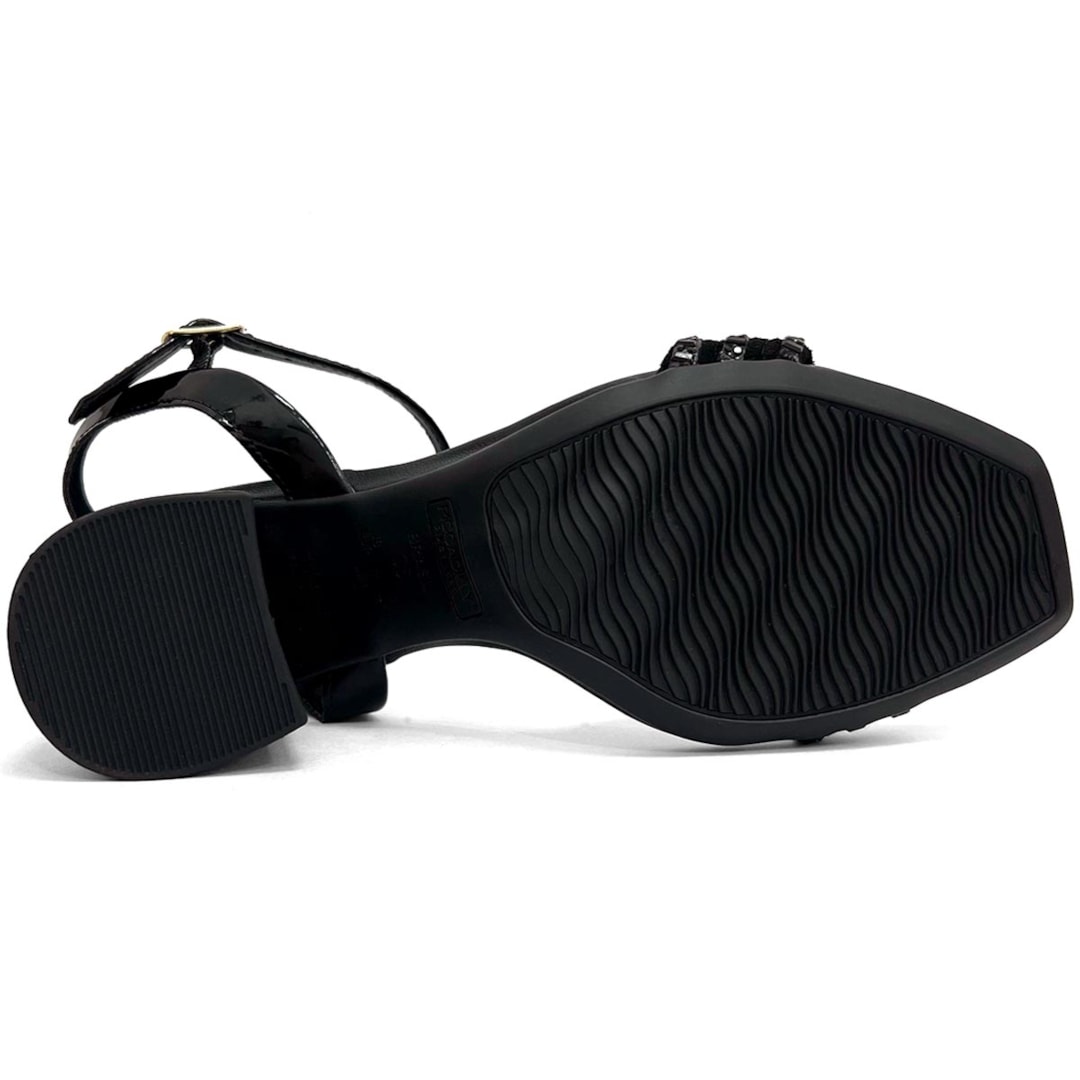Sandália Piccadilly Conforto Salto Bloco 626040 Preto