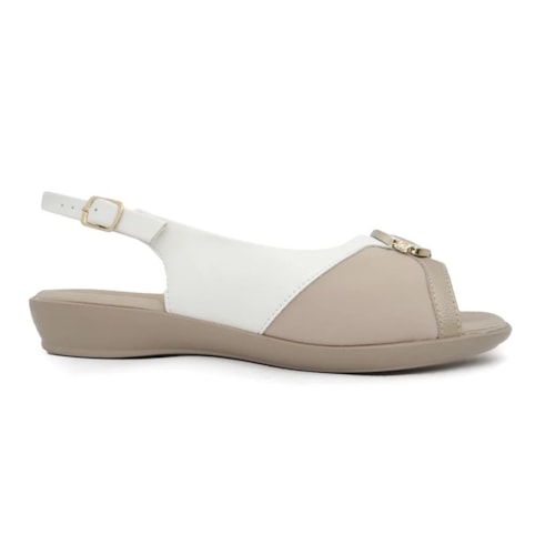 Sandalia Piccadilly Feminina Conforto 500292 Branco/Marfim