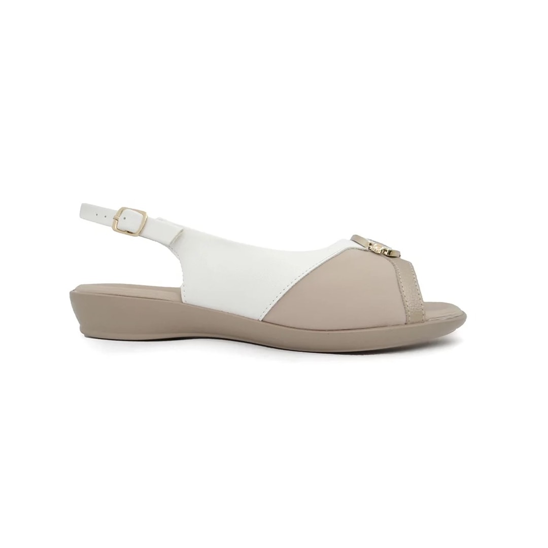 Sandália Piccadilly Feminina Conforto 500292 Branco/Marfim