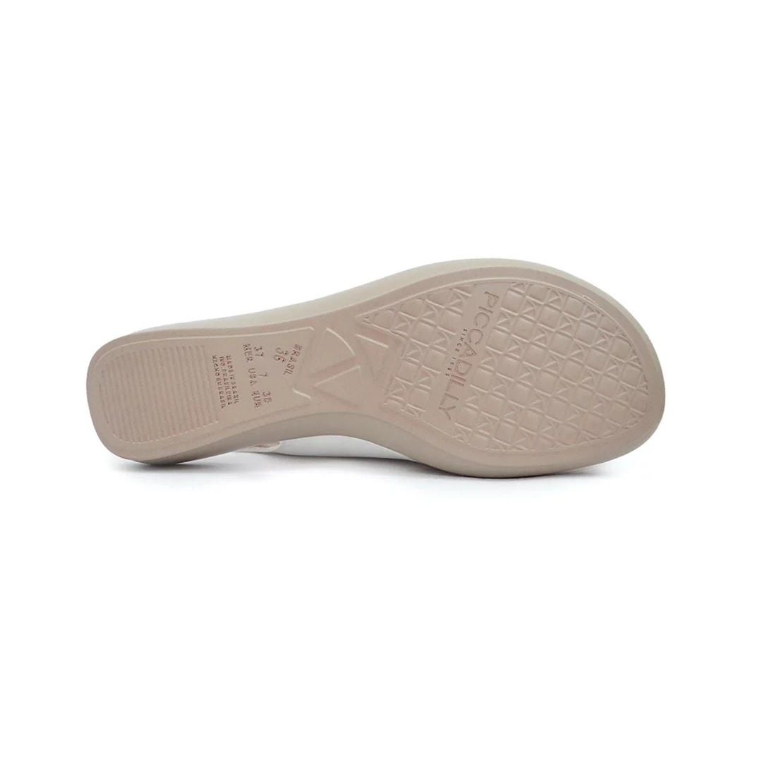 Sandália Piccadilly Feminina Conforto 500292 Branco/Marfim