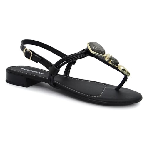 Sandalia Piccadilly Feminino Conforto 558028 Preto