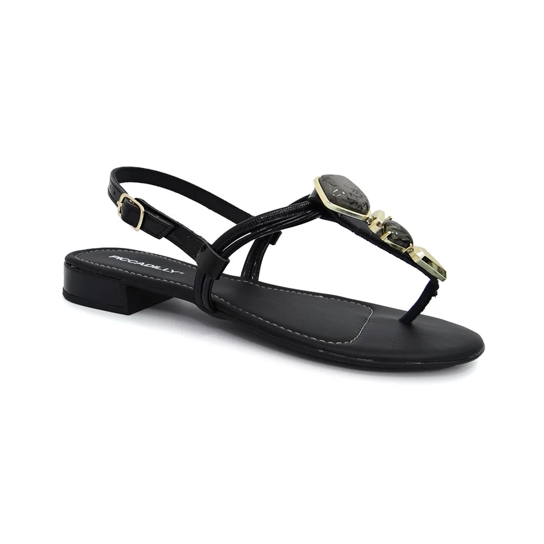 Sandália Piccadilly Feminino Conforto 558028 Preto Sandália Piccadilly Feminino Conforto 558028 Preto
