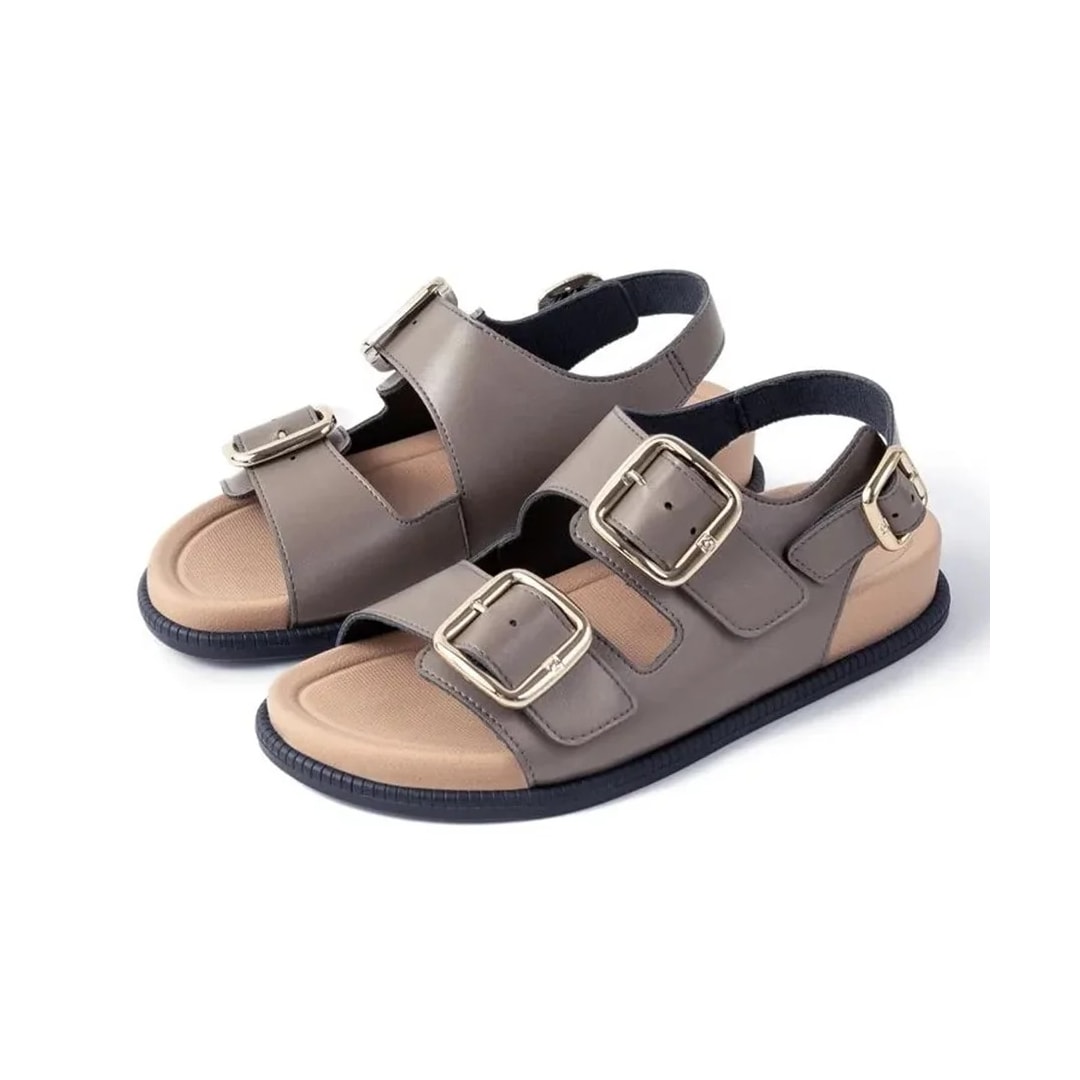 Sandália Piccadilly Flatform 477011 Taupe