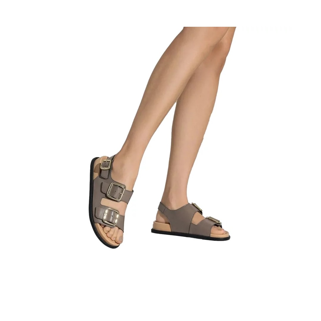 Sandália Piccadilly Flatform 477011 Taupe Sandália Piccadilly Flatform 477011 Taupe