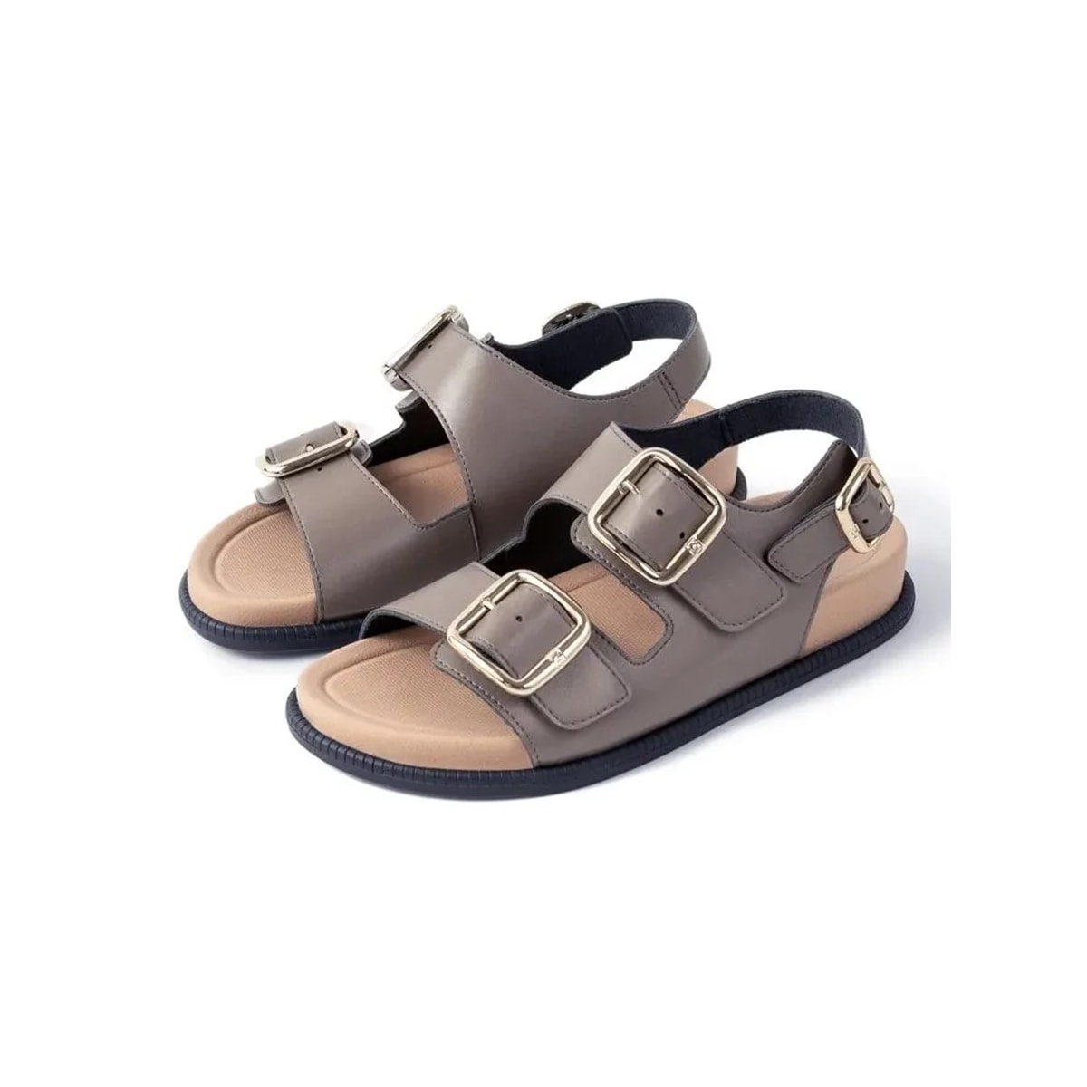 Sandália Piccadilly Flatform 477011 Taupe Sandália Piccadilly Flatform 477011 Taupe