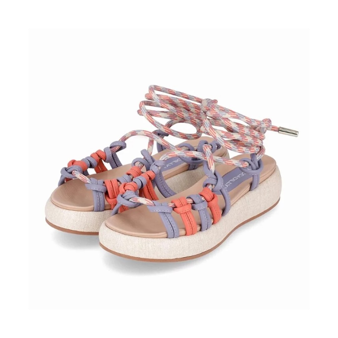 Sandália Piccadilly Flatform Papete 459005 Quartzo Azul