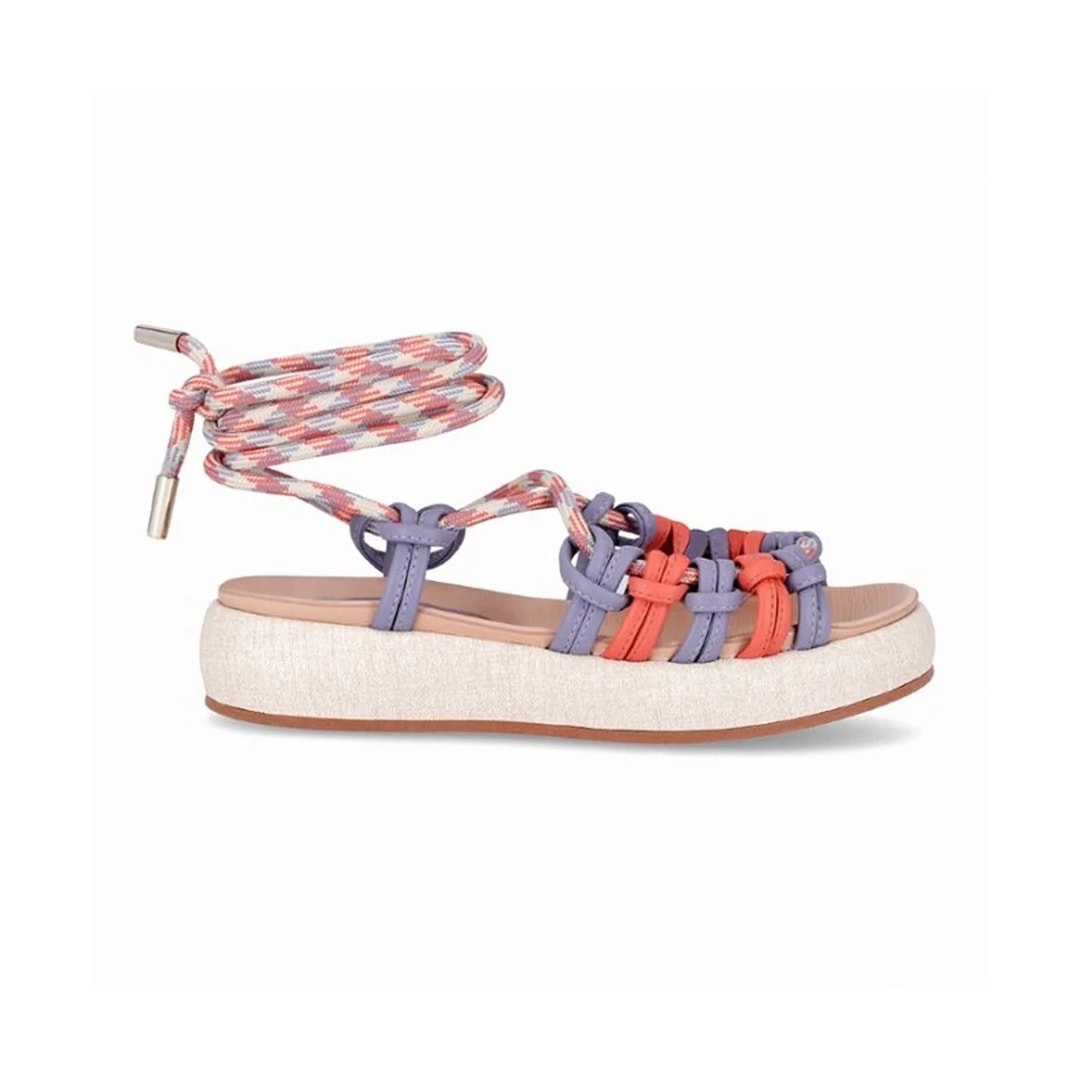 Sandália Piccadilly Flatform Papete 459005 Quartzo Azul