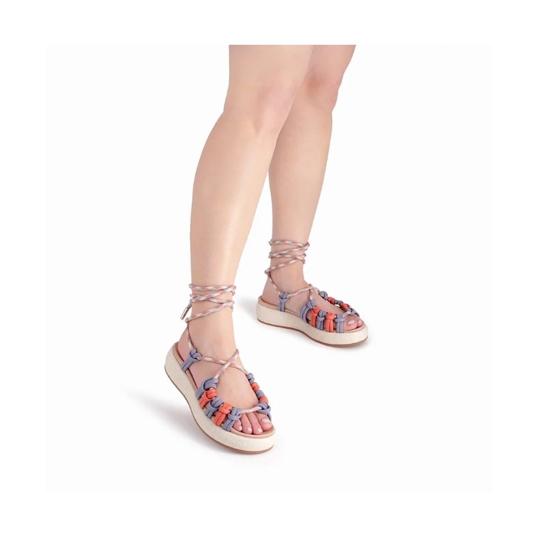 Sandália Piccadilly Flatform Papete 459005 Quartzo Azul