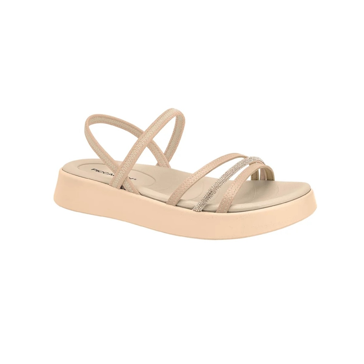 Sandália Piccadilly Flatform Papete 468017 Marfim Sandália Piccadilly Flatform Papete 468017 Marfim