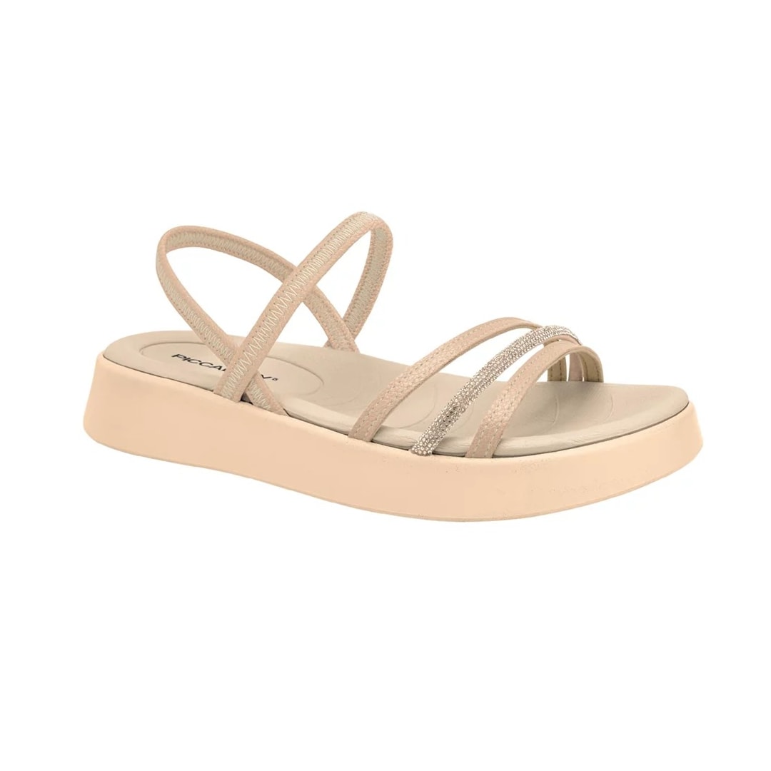 Sandália Piccadilly Flatform Papete 468017 Marfim