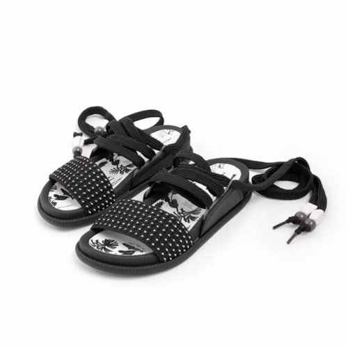 Detalhe - Sandália Piccadilly Flatform Papete 478001 Preto