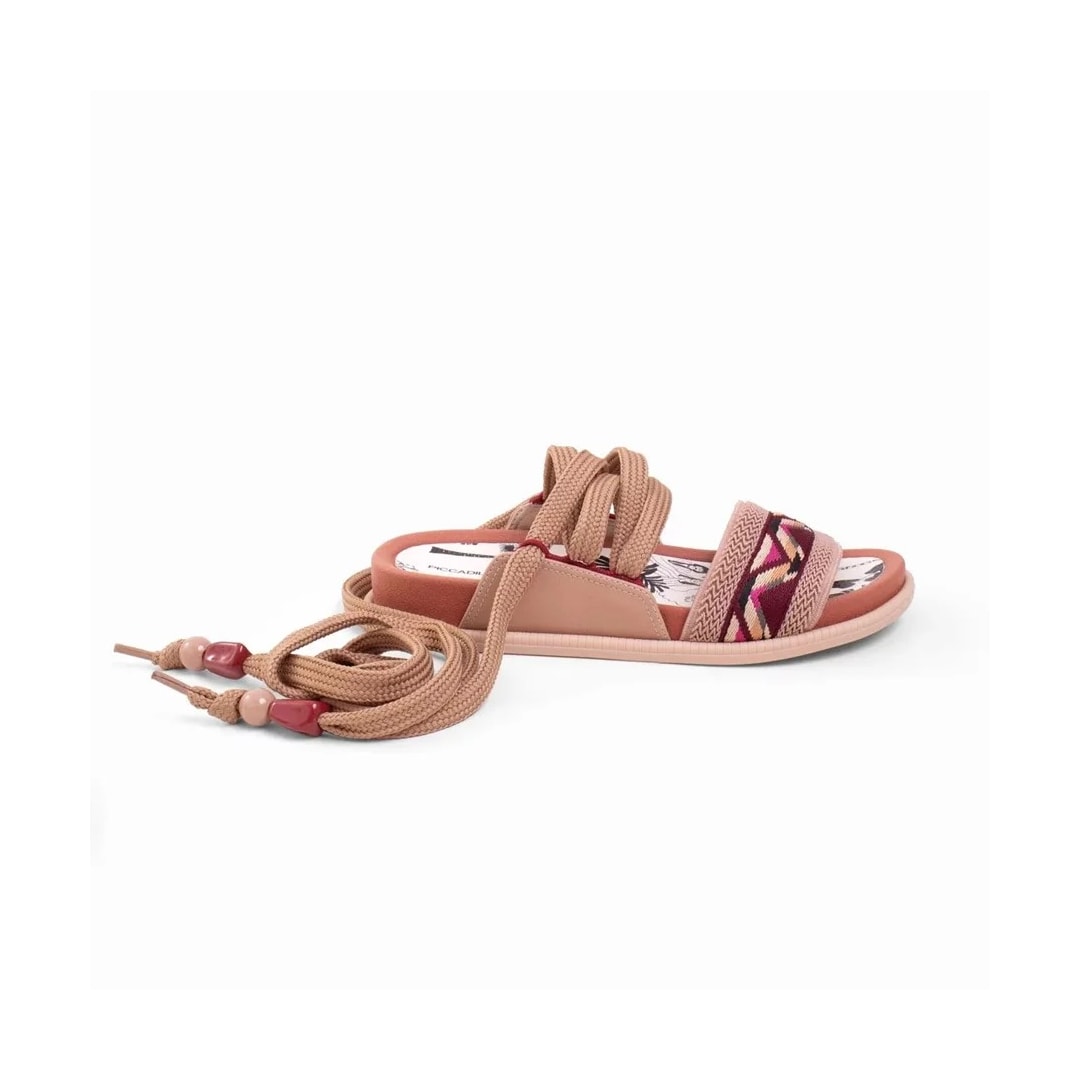 Sandália Piccadilly Flatform Papete 478002 Amendoa