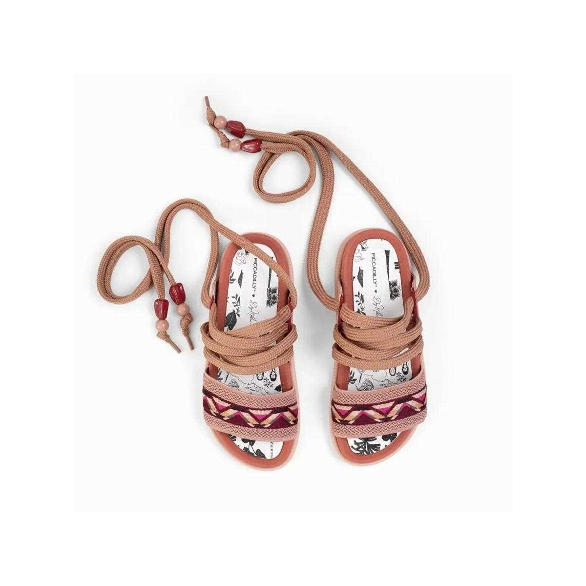 Sandália Piccadilly Flatform Papete 478002 Amendoa Sandália Piccadilly Flatform Papete 478002 Amendoa