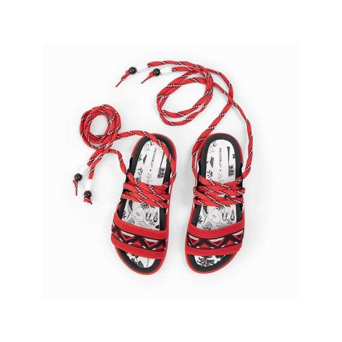 Sandália Piccadilly Flatform Papete 478002 Vermelho Sandália Piccadilly Flatform Papete 478002 Vermelho