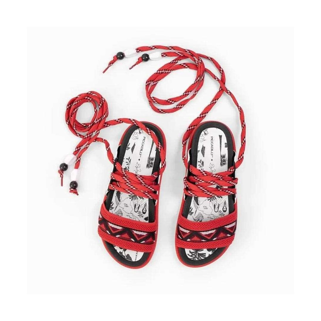 Sandália Piccadilly Flatform Papete 478002 Vermelho Sandália Piccadilly Flatform Papete 478002 Vermelho