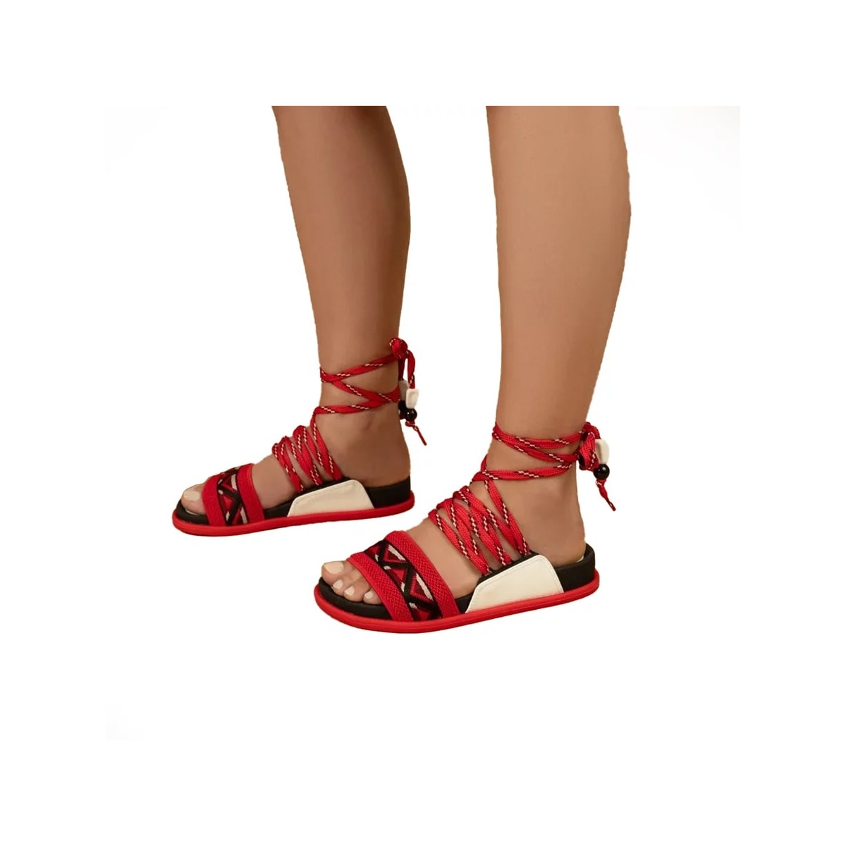 Sandália Piccadilly Flatform Papete 478002 Vermelho