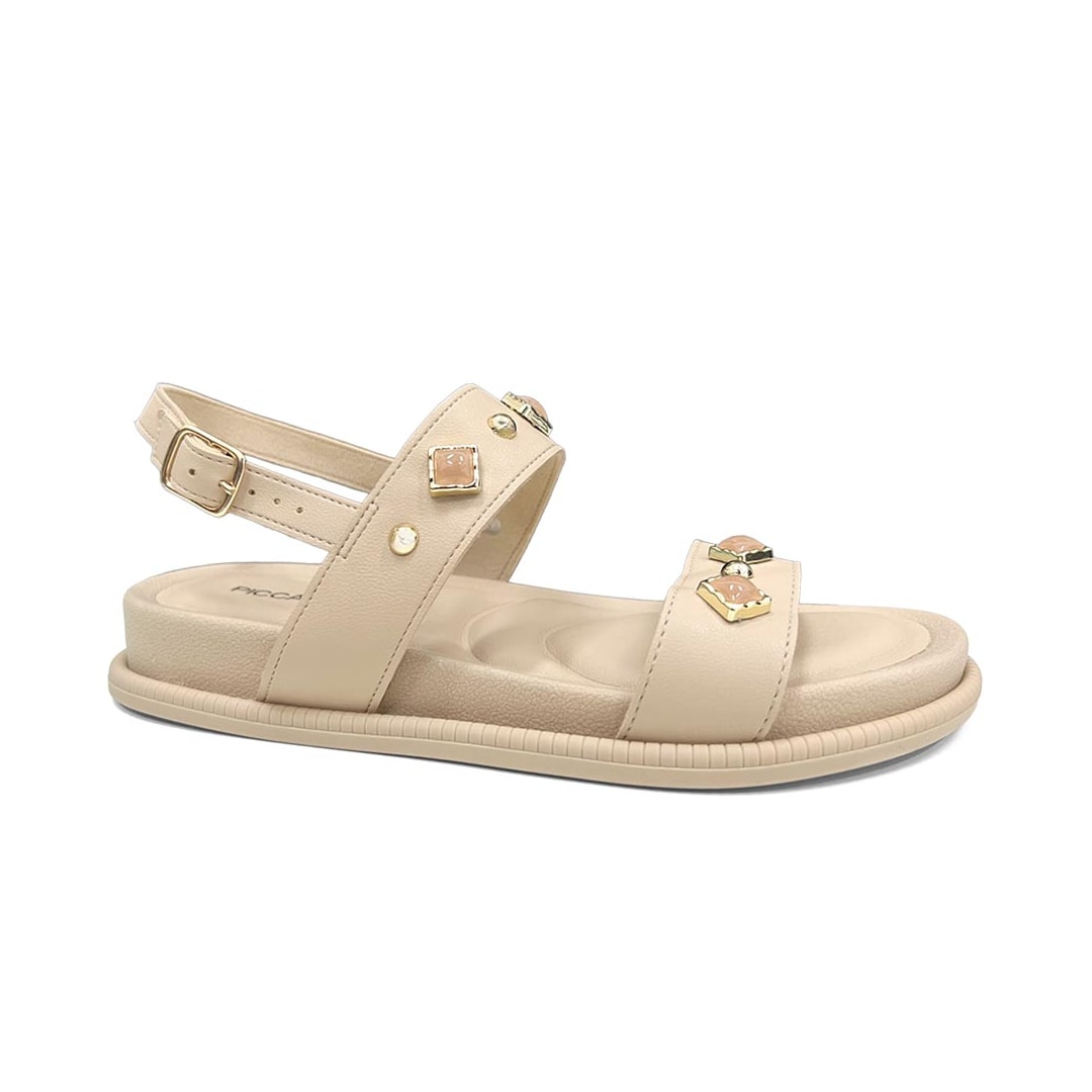 Sandália Piccadilly Papete Birken Renata 480009 Brulee