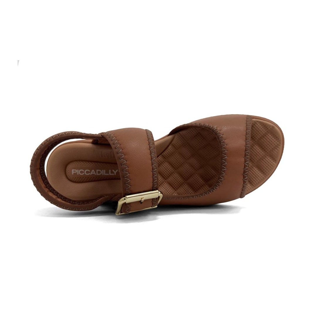 Sandália Piccadilly Papete Conforto 571019 Ocre