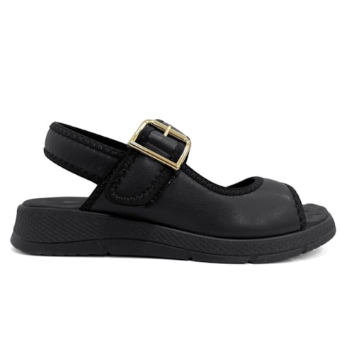 Detalhe - Sandália Piccadilly Papete Conforto 571019 Preto
