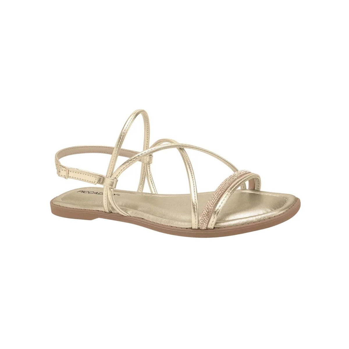 Sandália Piccadilly Rasteira 508052 Ouro Sandália Piccadilly Rasteira 508052 Ouro