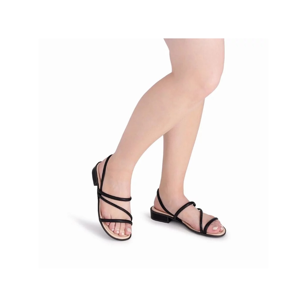 Sandália Piccadilly Rasteira 590031 Preto Sandália Piccadilly Rasteira 590031 Preto