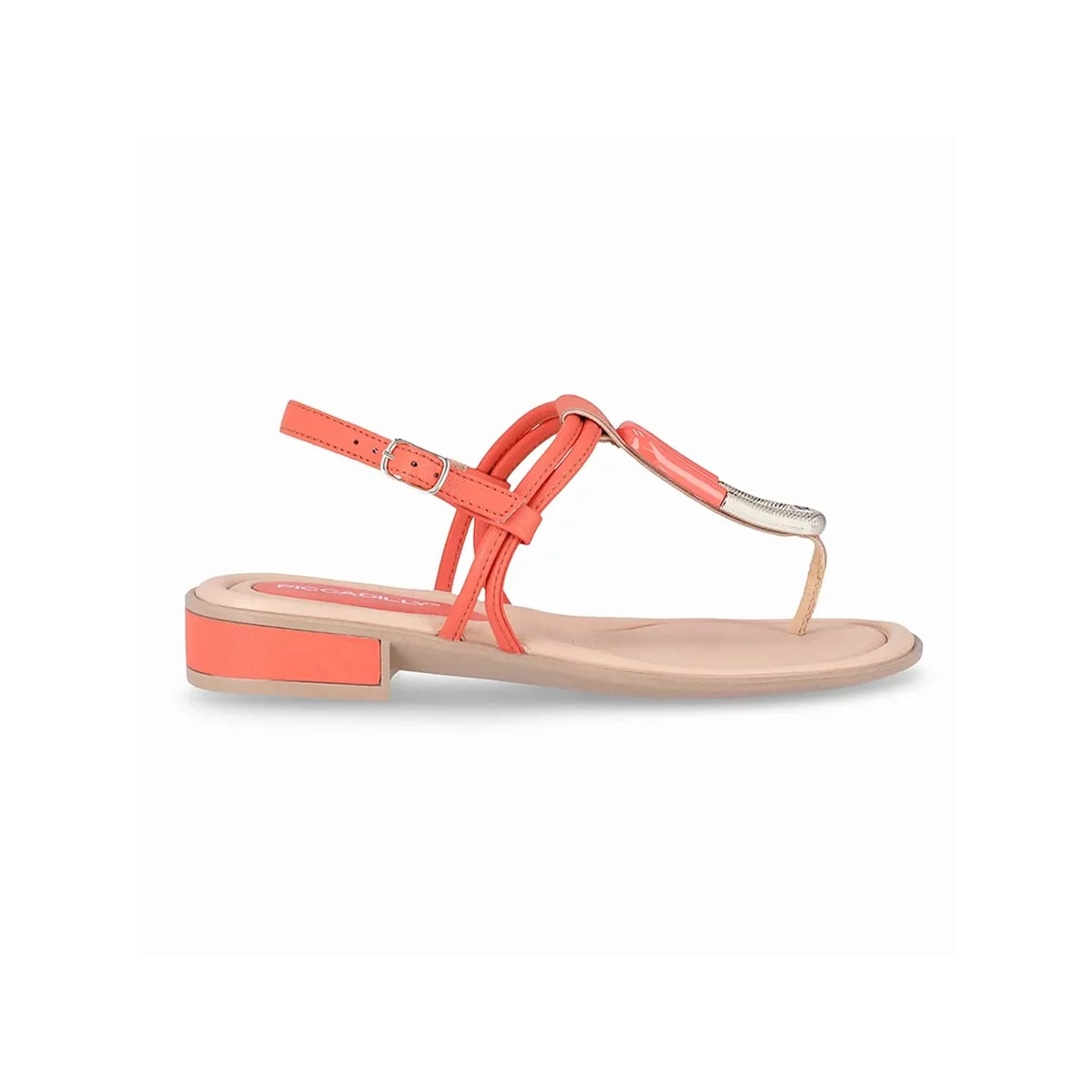 Sandália Piccadilly Rasteira 590034 Coral Sandália Piccadilly Rasteira 590034 Coral