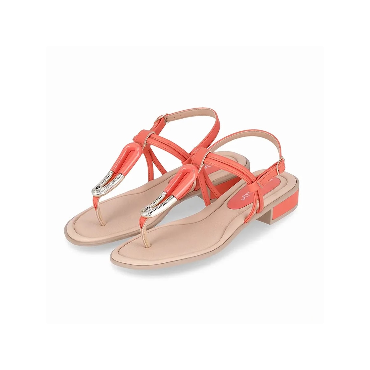 Sandália Piccadilly Rasteira 590034 Coral Sandália Piccadilly Rasteira 590034 Coral