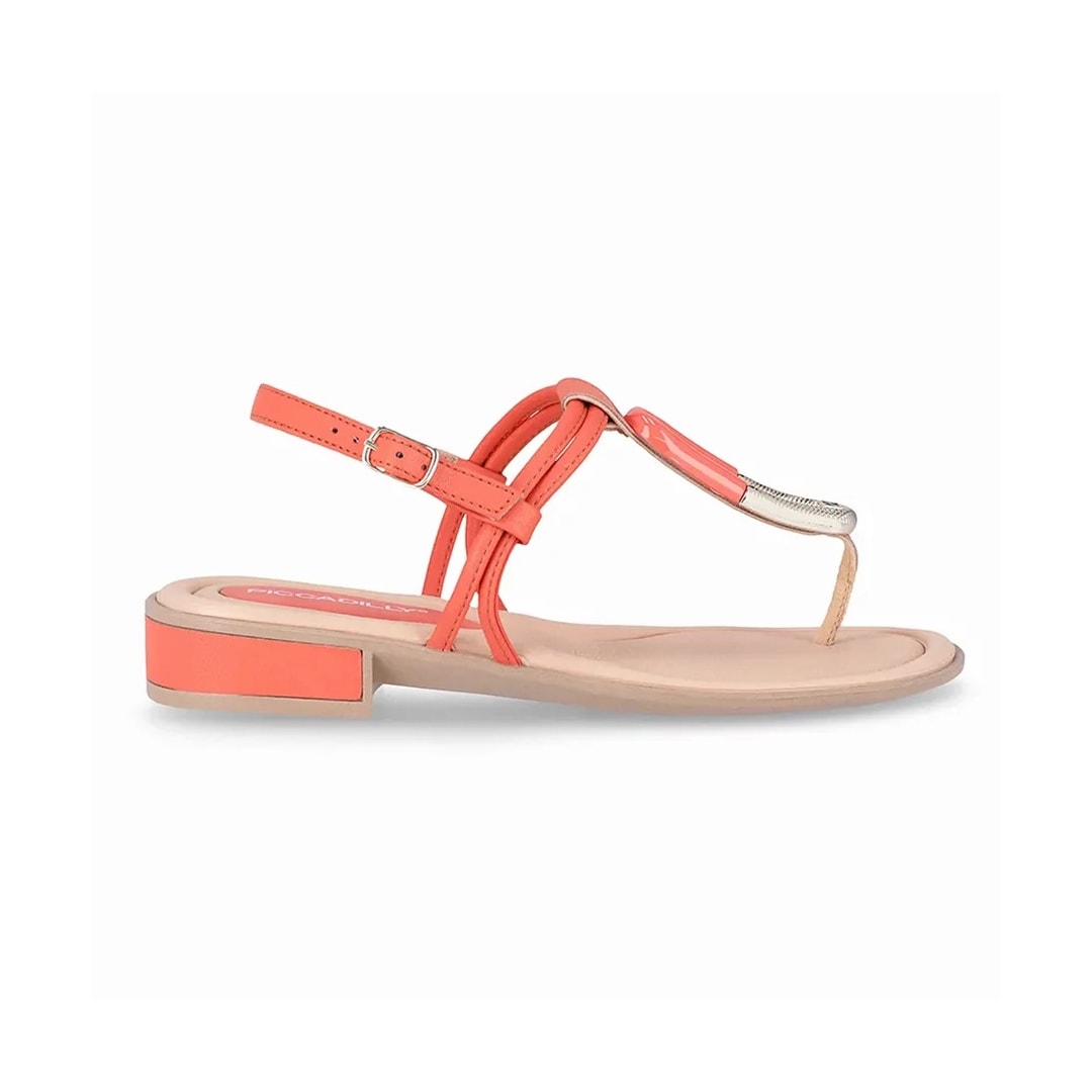 Sandália Piccadilly Rasteira 590034 Coral