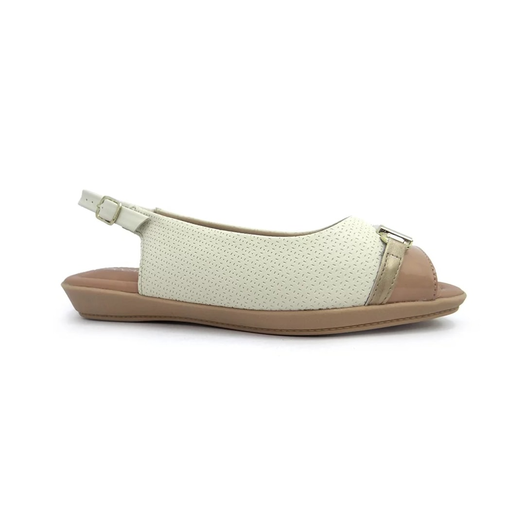 Sandália Piccadilly Rasteira Conforto 10307 Off White/Nude Sandália Piccadilly Rasteira Conforto 10307 Off White/Nude