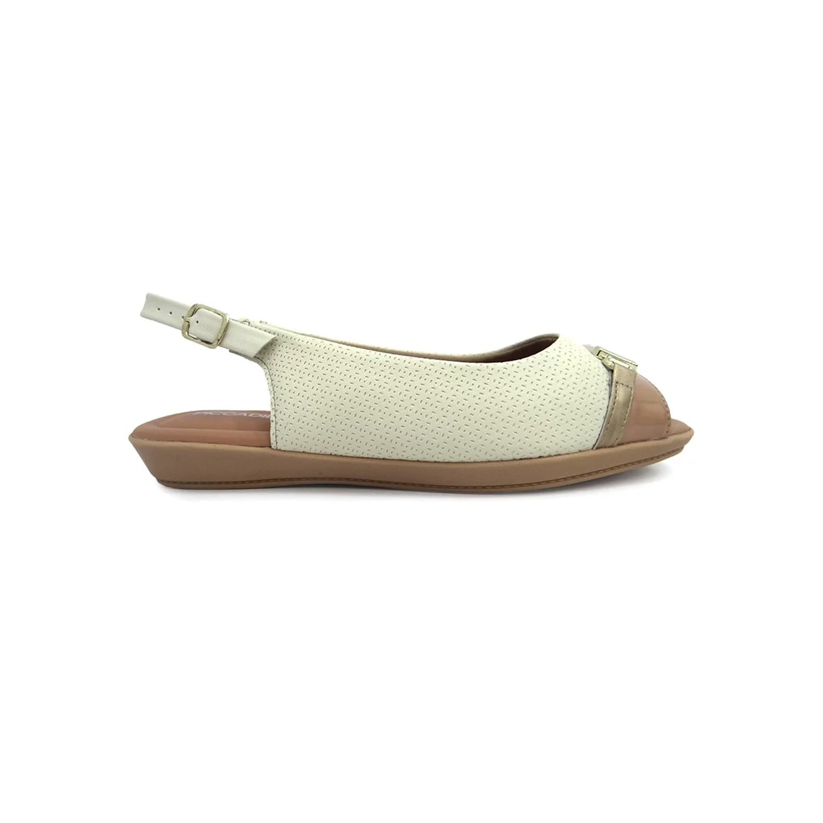 Sandália Piccadilly Rasteira Conforto 10307 Off White/Nude Sandália Piccadilly Rasteira Conforto 10307 Off White/Nude