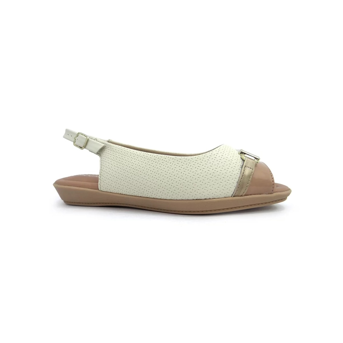 Sandália Piccadilly Rasteira Conforto 10307 Off White/Nude Sandália Piccadilly Rasteira Conforto 10307 Off White/Nude