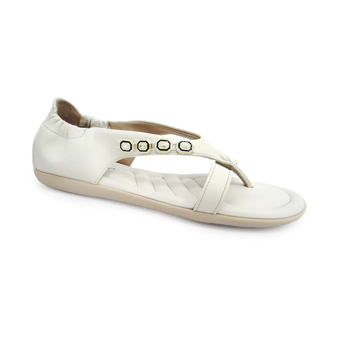 Sandália Piccadilly Rasteira Conforto 339014 Off White