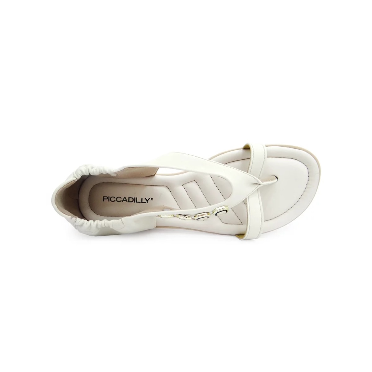 Sandália Piccadilly Rasteira Conforto 339014 Off White Sandália Piccadilly Rasteira Conforto 339014 Off White