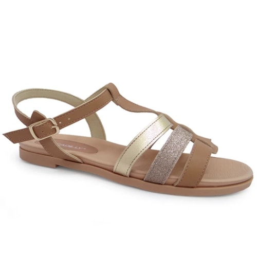 Sandalia Piccadilly Rasteira Conforto 418057 Nude Claro