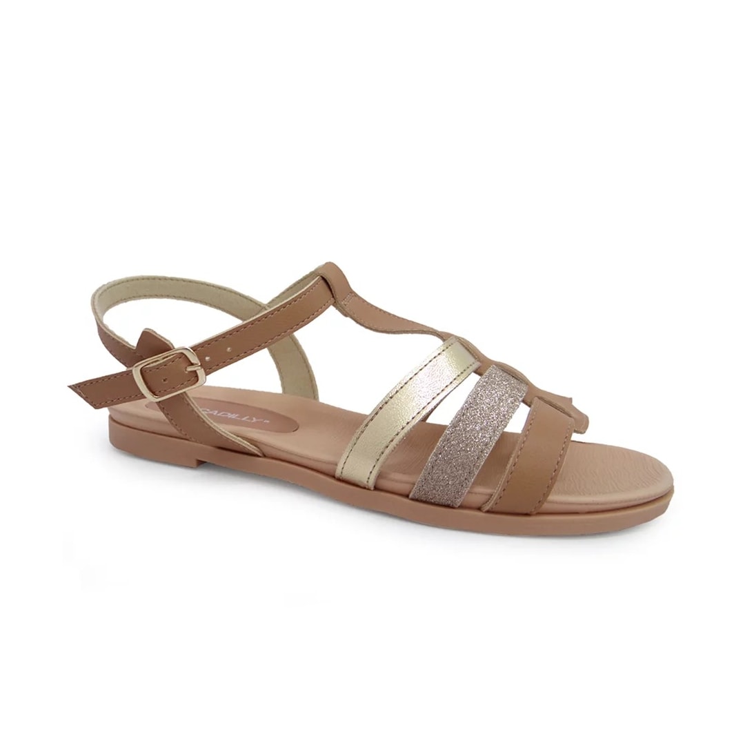 Sandália Piccadilly Rasteira Conforto 418057 Nude Claro