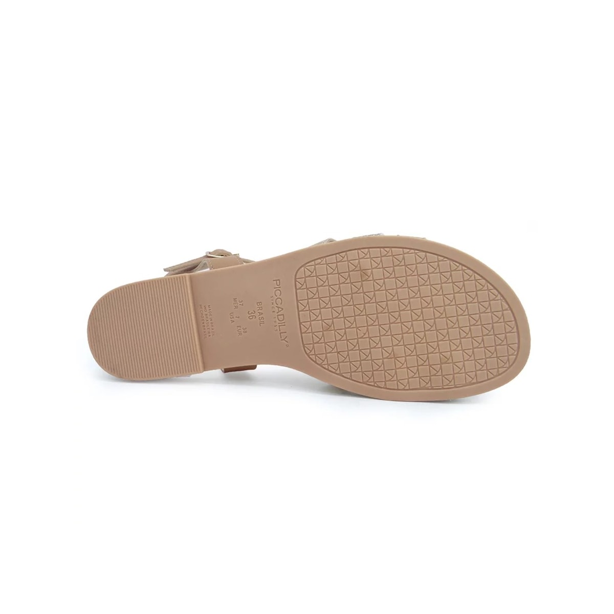 Sandália Piccadilly Rasteira Conforto 418057 Nude Claro