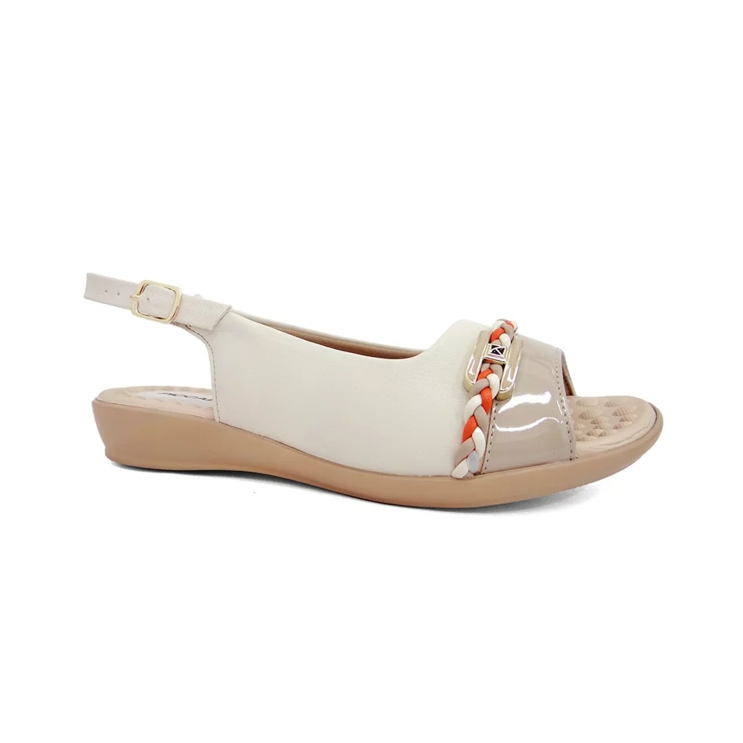Sandália Piccadilly Rasteira Conforto 500349 Off White Sandália Piccadilly Rasteira Conforto 500349 Off White