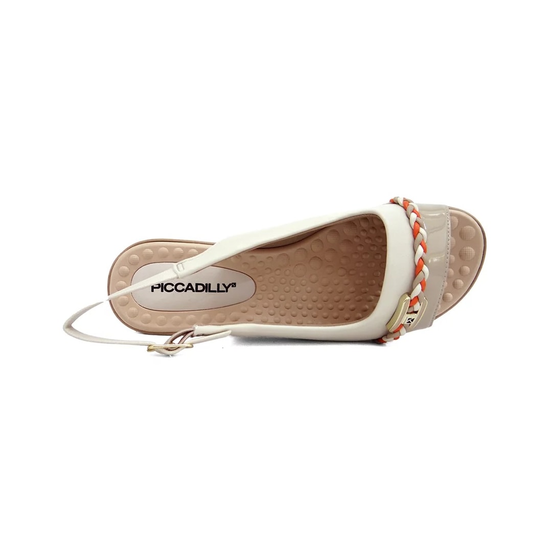 Sandália Piccadilly Rasteira Conforto 500349 Off White Sandália Piccadilly Rasteira Conforto 500349 Off White