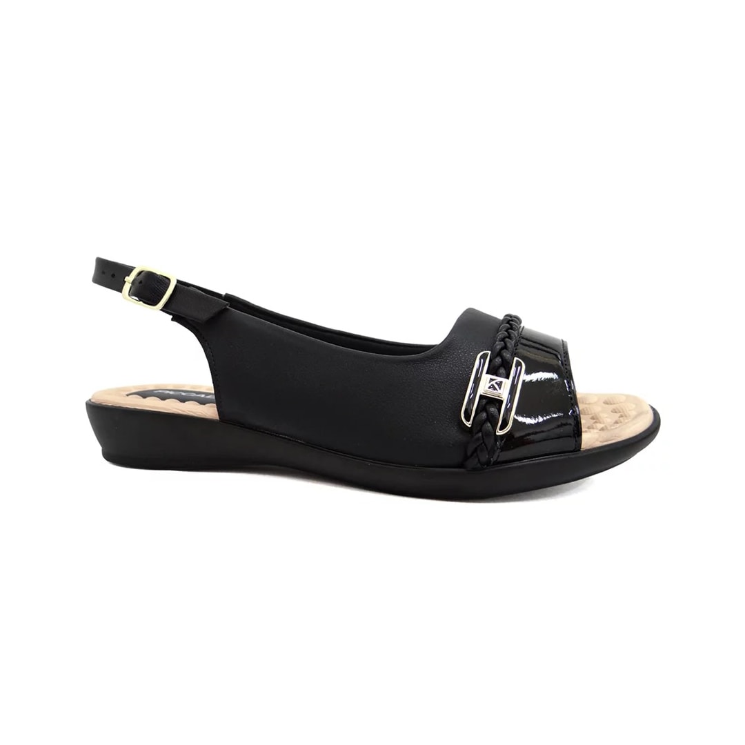 Sandália Piccadilly Rasteira Conforto 500349 Preto Sandália Piccadilly Rasteira Conforto 500349 Preto